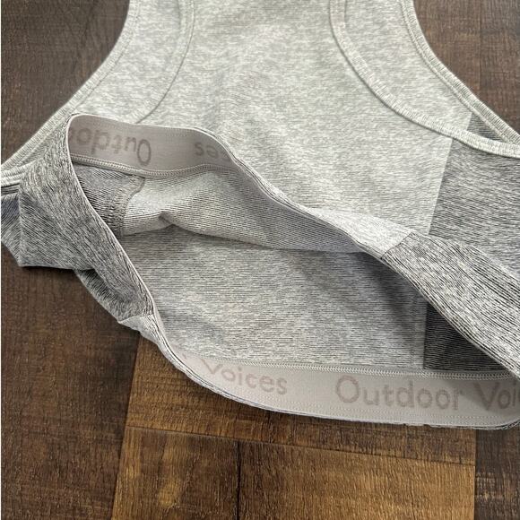 Outdoor Voices Gray Athena Crop Top/Sports Bra Size Medium - Picture 5 of 7